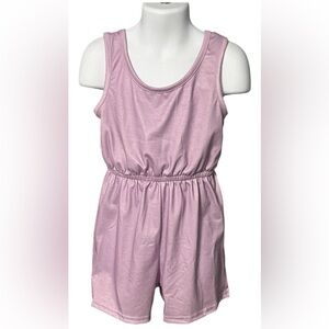 Lavender Sleeveless Shorts Romper